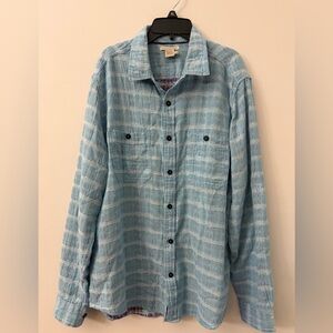 Carbon 2 Cobalt Men's Long Sleeve Sea Change Plaid Shirt - Size medium